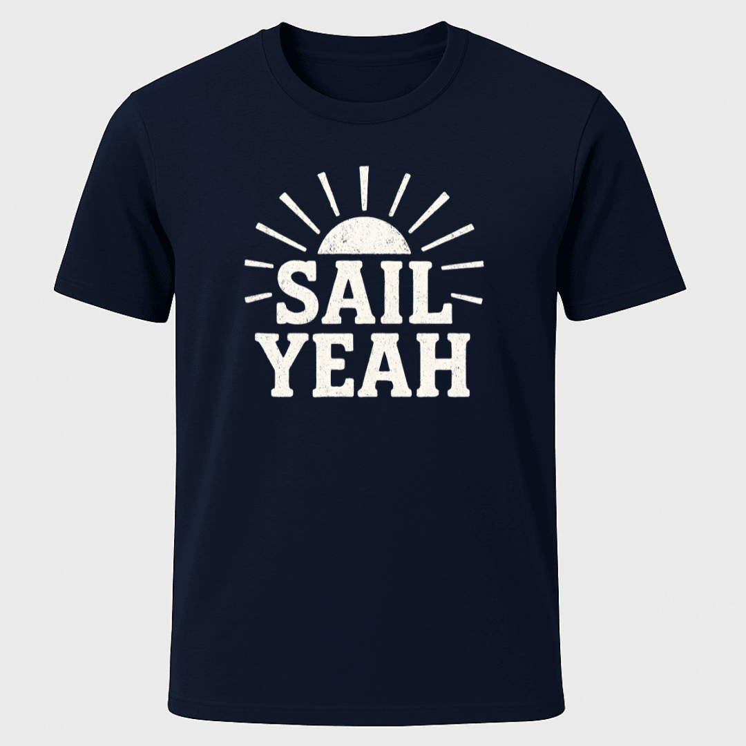Sail Yeah Sunburst T Shirt Gift For Boat Owner