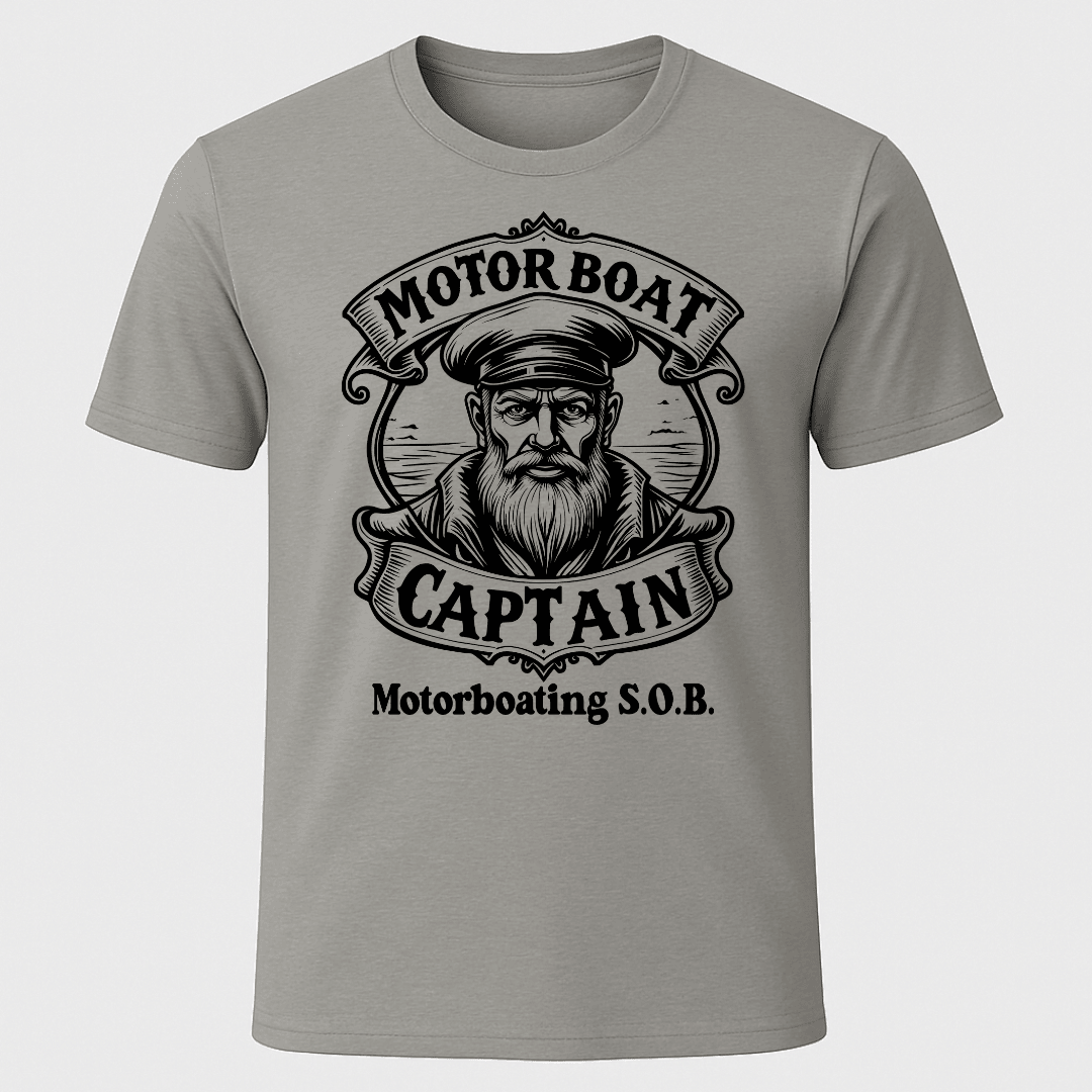 Motorboat Captain 2 T Shirt Gift For Boat Owner
