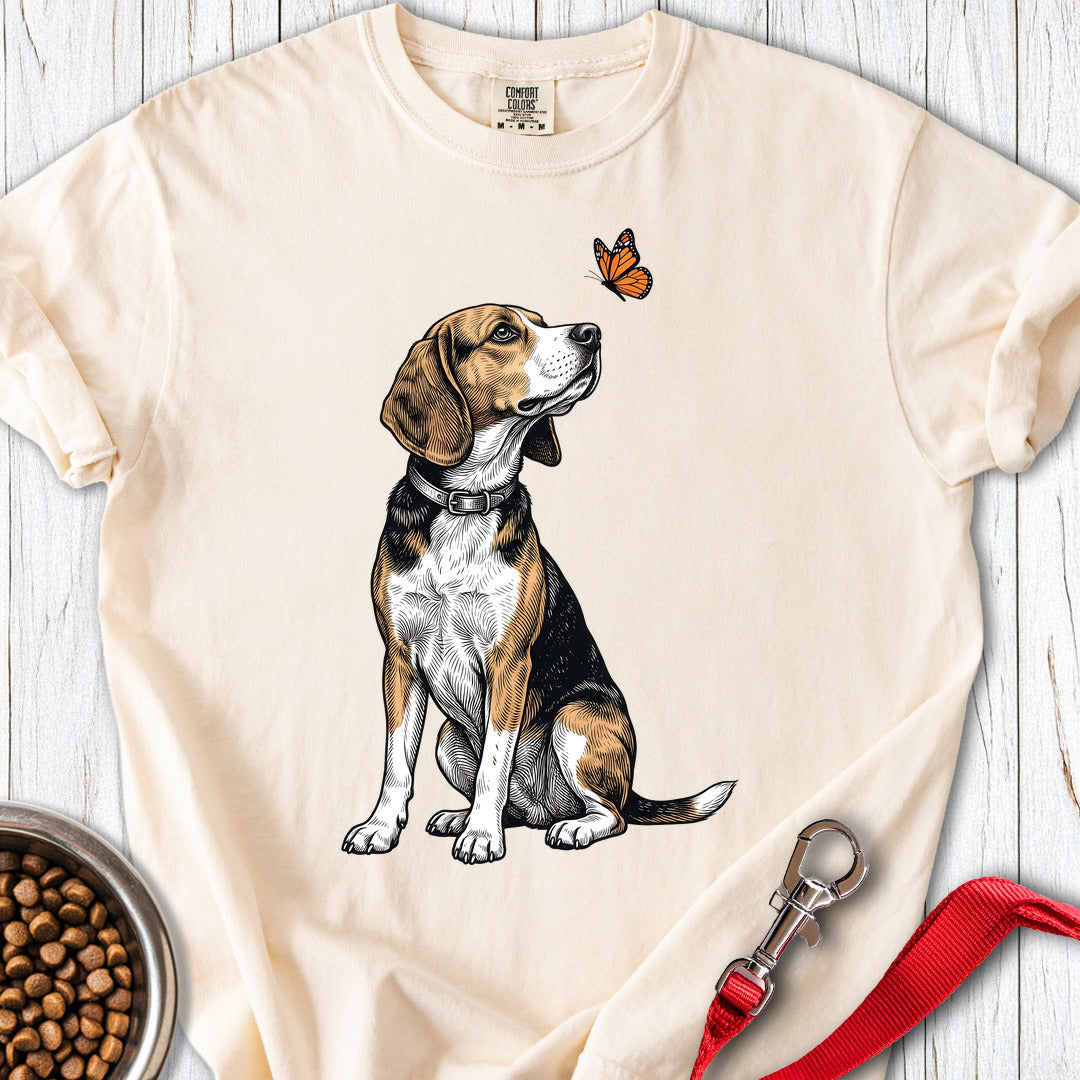 Beagle Butterfly Premium Tee Gift For Dog Lover