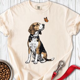 Beagle Butterfly Premium Tee Gift For Dog Lover