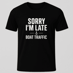 Sorry Im Late T Shirt Gift For Boat Owner