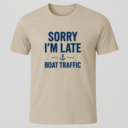 Sorry Im Late T Shirt Gift For Boat Owner