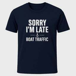 Sorry Im Late T Shirt Gift For Boat Owner