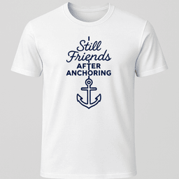 Still Friends After Anchoring T Shirt Gift For Boat Owner