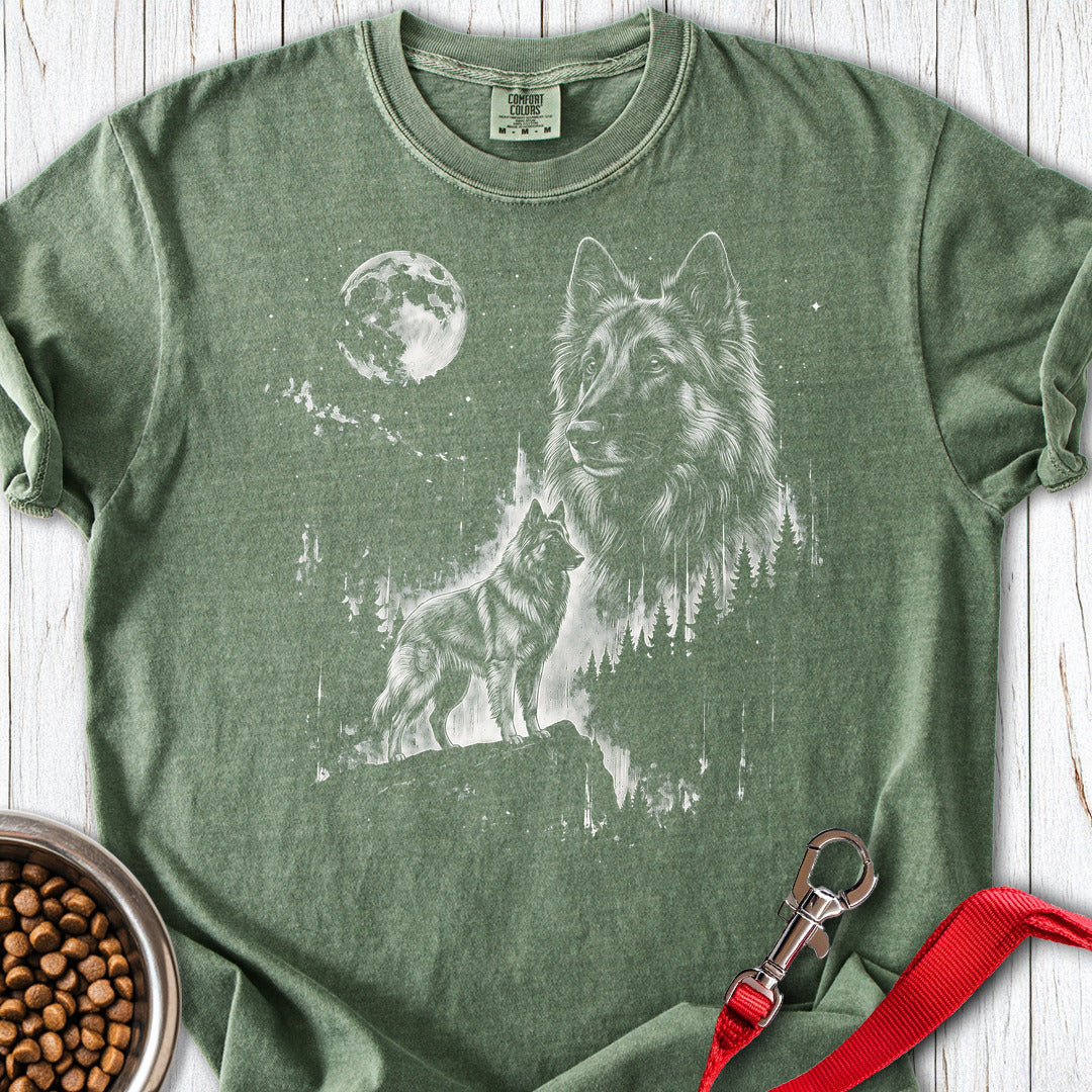 Belgian Tervuren Moonlight Premium Tee Gift For Dog Lover