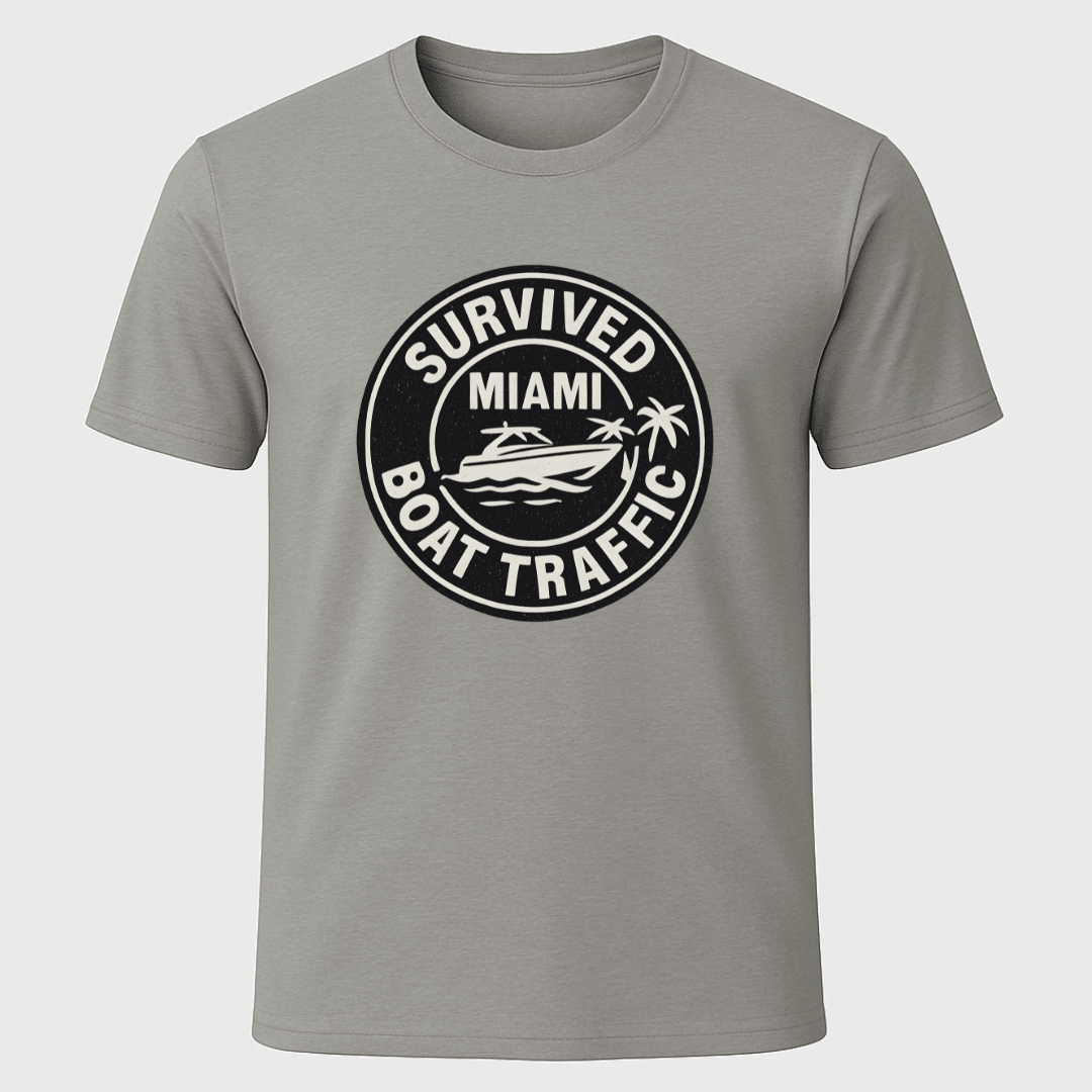 Miami Boat Traffic T Shirt Gift For Boat Owner