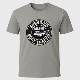 Miami Boat Traffic T Shirt Gift For Boat Owner