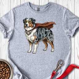 Australian Shepherd Superhero T Shirt Gift For Dog Lover