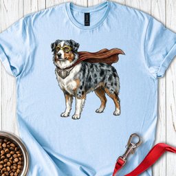 Australian Shepherd Superhero T Shirt Gift For Dog Lover