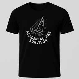 Jibe Doodle T Shirt Gift For Boat Owner