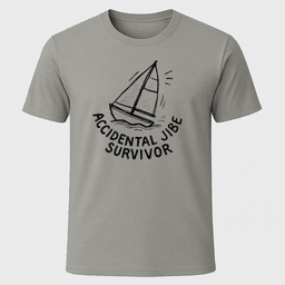 Jibe Doodle T Shirt Gift For Boat Owner