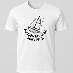 Jibe Doodle T Shirt Gift For Boat Owner