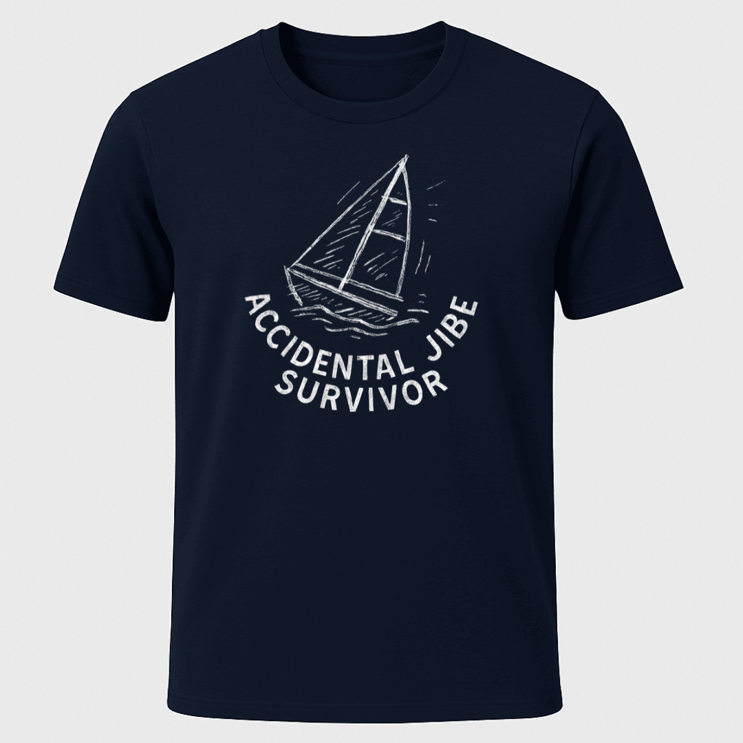 Jibe Doodle T Shirt Gift For Boat Owner