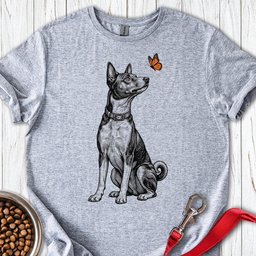 Basenji Butterfly T Shirt Gift For Dog Lover