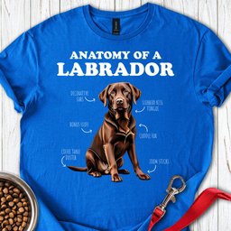 Anatomy Of A Brown Labrador T Shirt Gift For Dog Lover