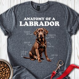 Anatomy Of A Brown Labrador T Shirt Gift For Dog Lover
