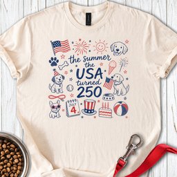 250 USA Dogs Summer T Shirt Gift For Dog Lover