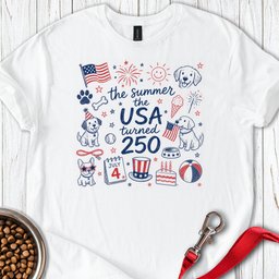 250 USA Dogs Summer T Shirt Gift For Dog Lover