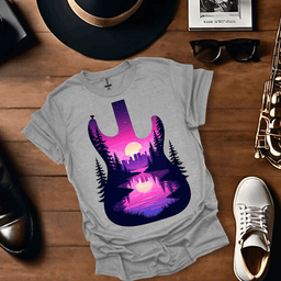 Neon Serenade T Shirt Gift For Music Lover