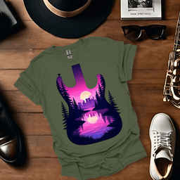 Neon Serenade T Shirt Gift For Music Lover