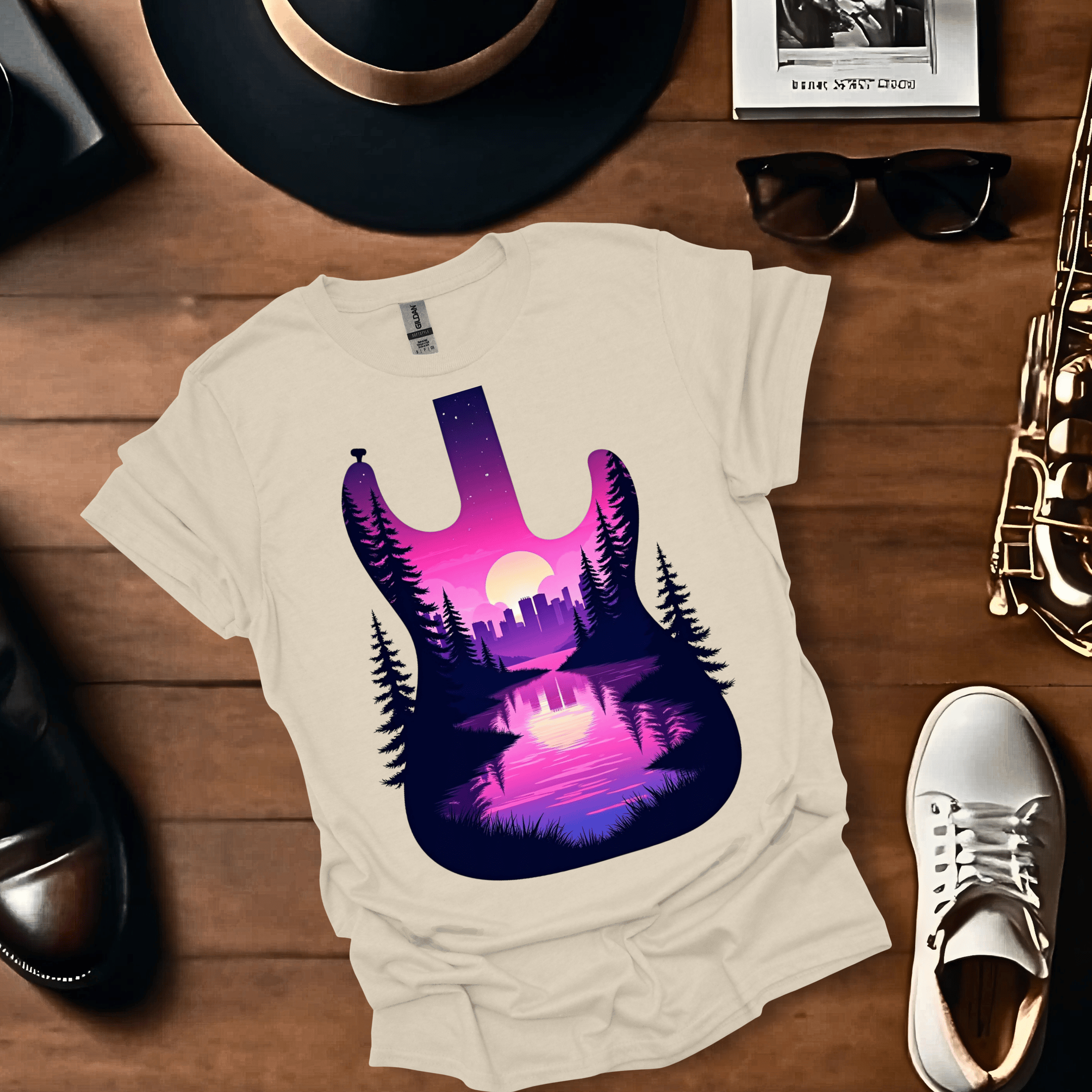 Neon Serenade T Shirt Gift For Music Lover