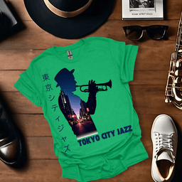 A Tokyo Trumpeter Cityscape T Shirt Gift For Music Lover