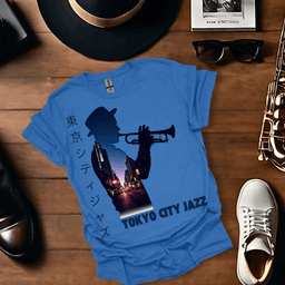 A Tokyo Trumpeter Cityscape T Shirt Gift For Music Lover