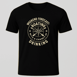 Forecast Compass T Shirt Gift For Boat Owner