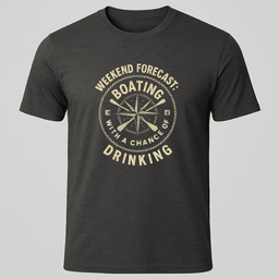 Forecast Compass T Shirt Gift For Boat Owner