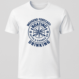 Forecast Compass T Shirt Gift For Boat Owner