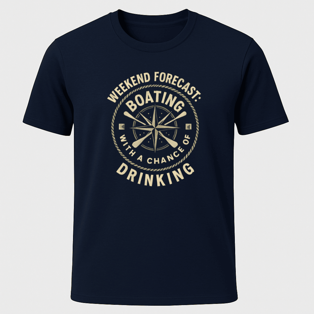 Forecast Compass T Shirt Gift For Boat Owner
