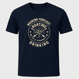 Forecast Compass T Shirt Gift For Boat Owner