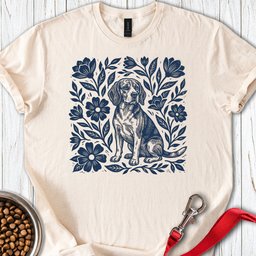 Beagle Linocut T Shirt Gift For Dog Lover