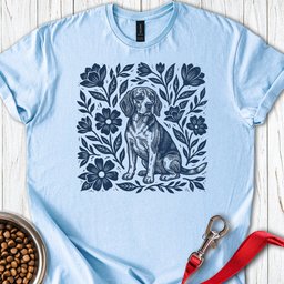 Beagle Linocut T Shirt Gift For Dog Lover