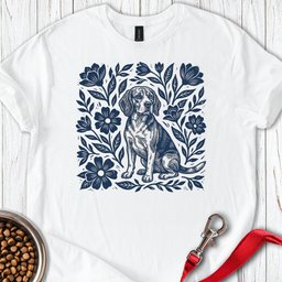 Beagle Linocut T Shirt Gift For Dog Lover