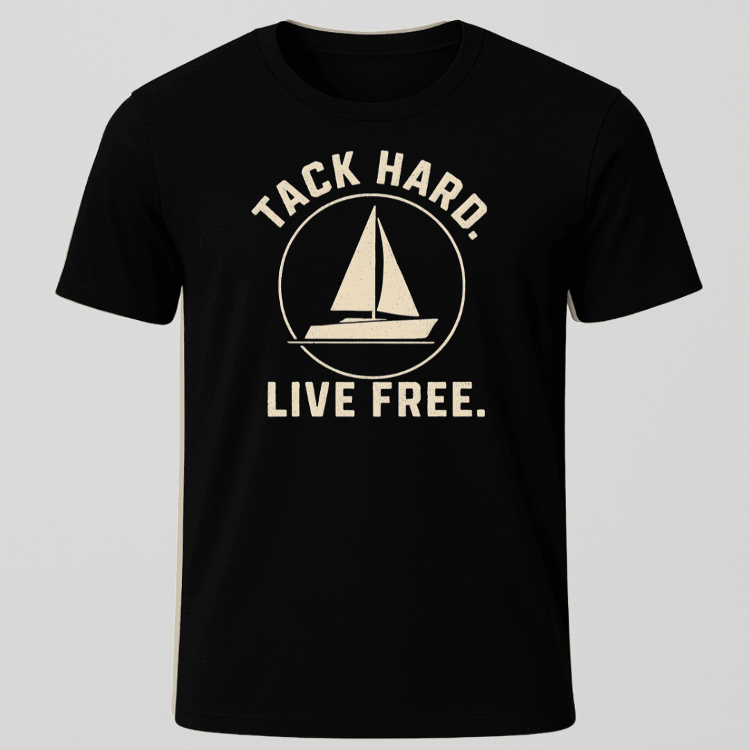 Tack Hard T Shirt Gift For Boat Owner