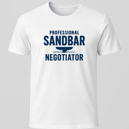 Sandbar Negotiator T Shirt Gift For Boat Owner