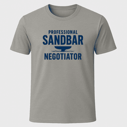 Sandbar Negotiator T Shirt Gift For Boat Owner