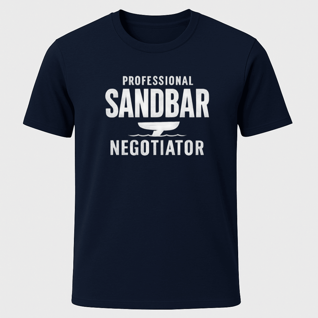 Sandbar Negotiator T Shirt Gift For Boat Owner