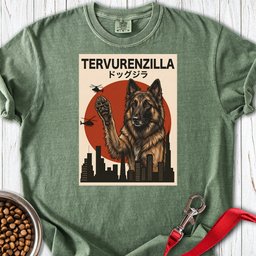Belgian Tervuren Tervurenzilla Premium Tee Gift For Dog Lover