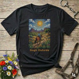Gogh Outside T Shirt Gift For Horse Lover