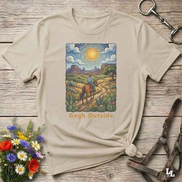 Gogh Outside T Shirt Gift For Horse Lover