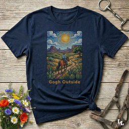 Gogh Outside T Shirt Gift For Horse Lover