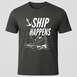 Ship Happens T Shirt Gift For Boat Owner