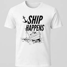 Ship Happens T Shirt Gift For Boat Owner