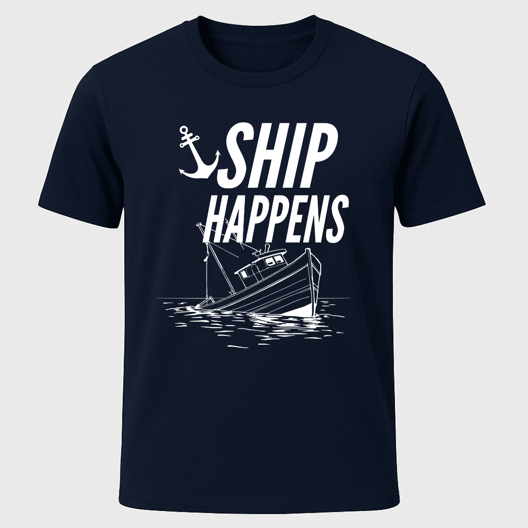 Ship Happens T Shirt Gift For Boat Owner