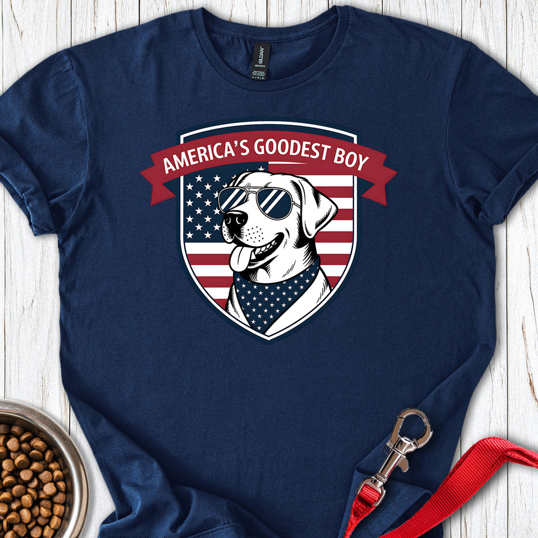 Americas Goodest Boy Labrador T Shirt Gift For Dog Lover
