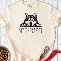 Alaskan Malamute My Therapist Premium Tee Gift For Dog Lover