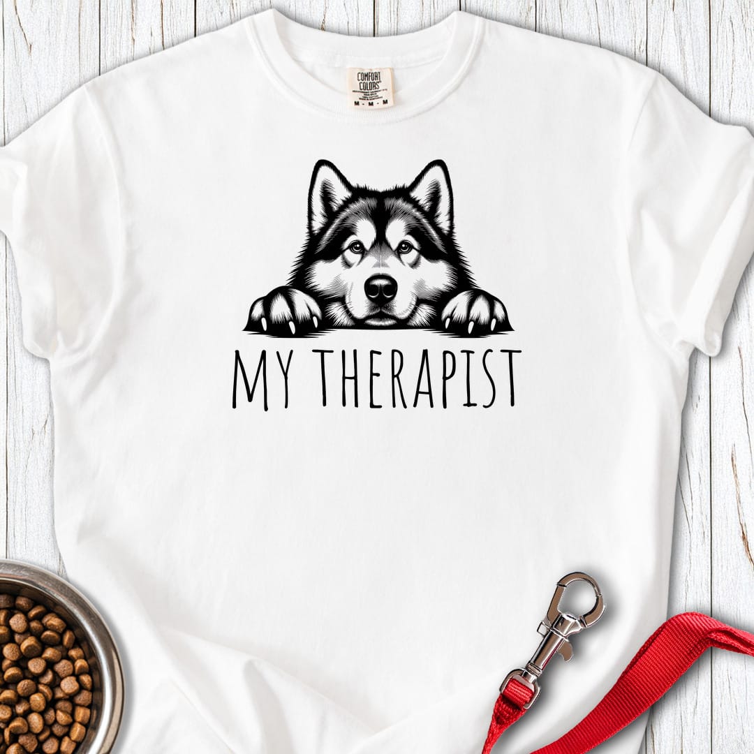 Alaskan Malamute My Therapist Premium Tee Gift For Dog Lover