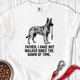 Belgian Malinois Father Walking Premium Tee Gift For Dad